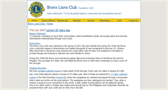 Desktop Screenshot of bronxlionsclub.org
