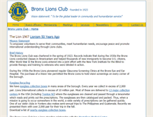 Tablet Screenshot of bronxlionsclub.org